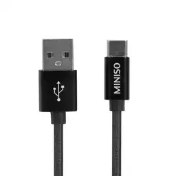 Cable de Datos de Aluminio Trenzado Tipo C 3A Negro Miniso