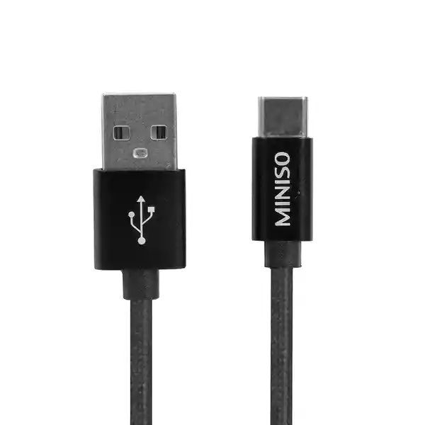 Cable de Datos de Aluminio Trenzado Tipo C 3A Negro Miniso