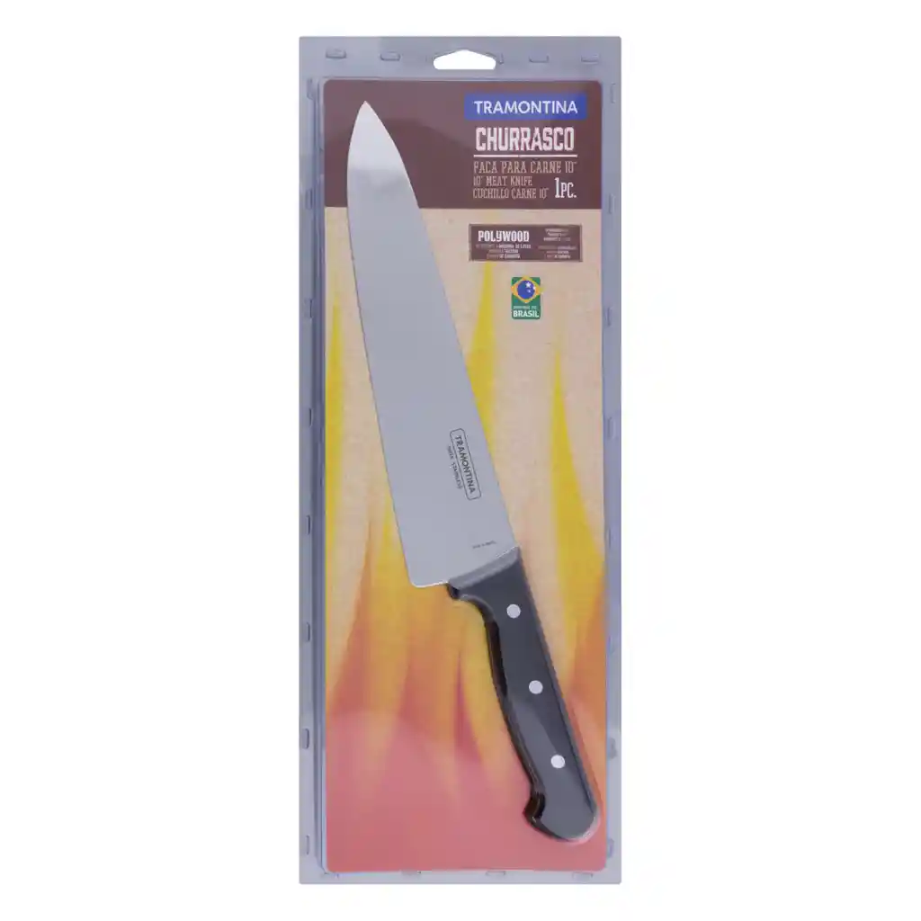 Tramontina Cuchillo Polywood Castaño Para Carne 10