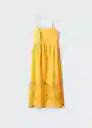 Vestido Borris Amarillo Talla M Mujer Mango