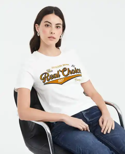 Camiseta Graphic Tee Crudo Prístino Claro L Chevignon