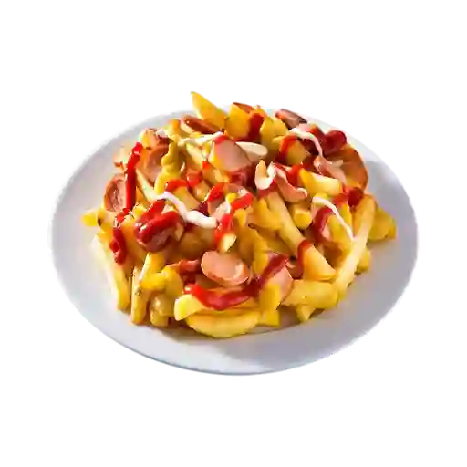 Salchipapa con Tocineta
