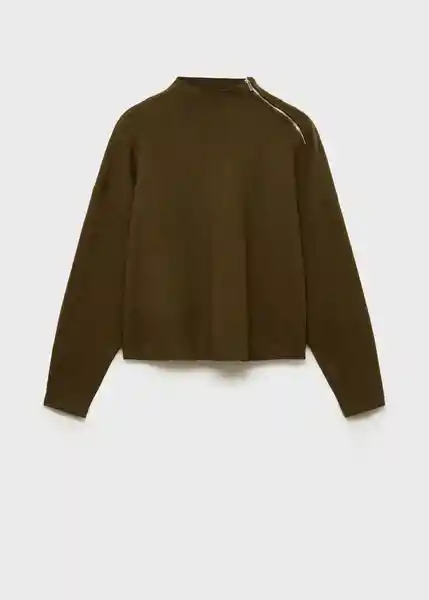 Buzo Jersey Konpaktu Khaki Talla XS Mujer Mango