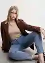 Pantalón Jean Anne Tejano Medio Talla 42 Mujer Mango