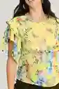 Blusa Anine Color Amarillo Brillante Talla S Ragged