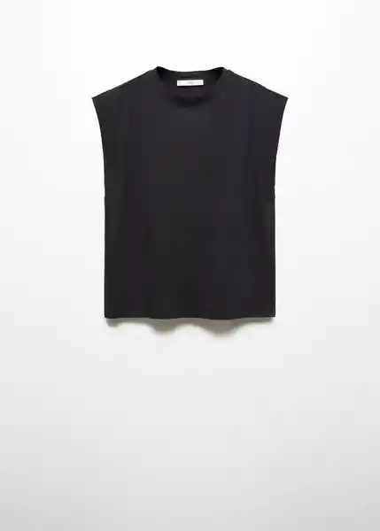 Camiseta Viri Negro Talla XL Mujer Mango