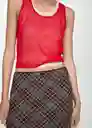 Falda Gigi Rojo Talla 40 Mujer Mango