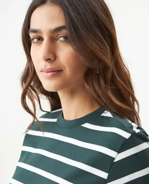 Camiseta Striped Verde Galloway Ultraoscuro Talla L Chevignon