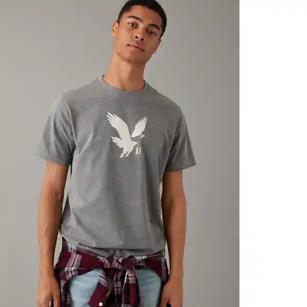 Camiseta Hombre Gris Talla: MEDIUM American Eagle