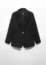 Blazer Americana Quintin Negro Talla XL Mujer Mango