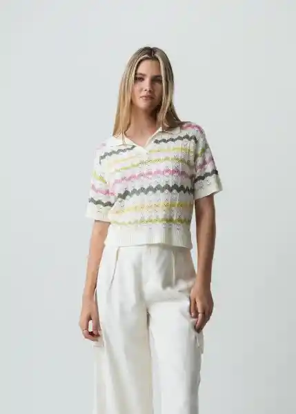 Saco Tejido Mujer Crudo Marfil Claro Talla M 482G094 Naf Naf