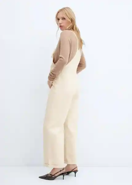 Enterizo Peto Petomum Offwhite Talla XL Mujer Mango