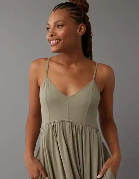 Vestido Mujer Verde Talla X-Small American Eagle 7627300