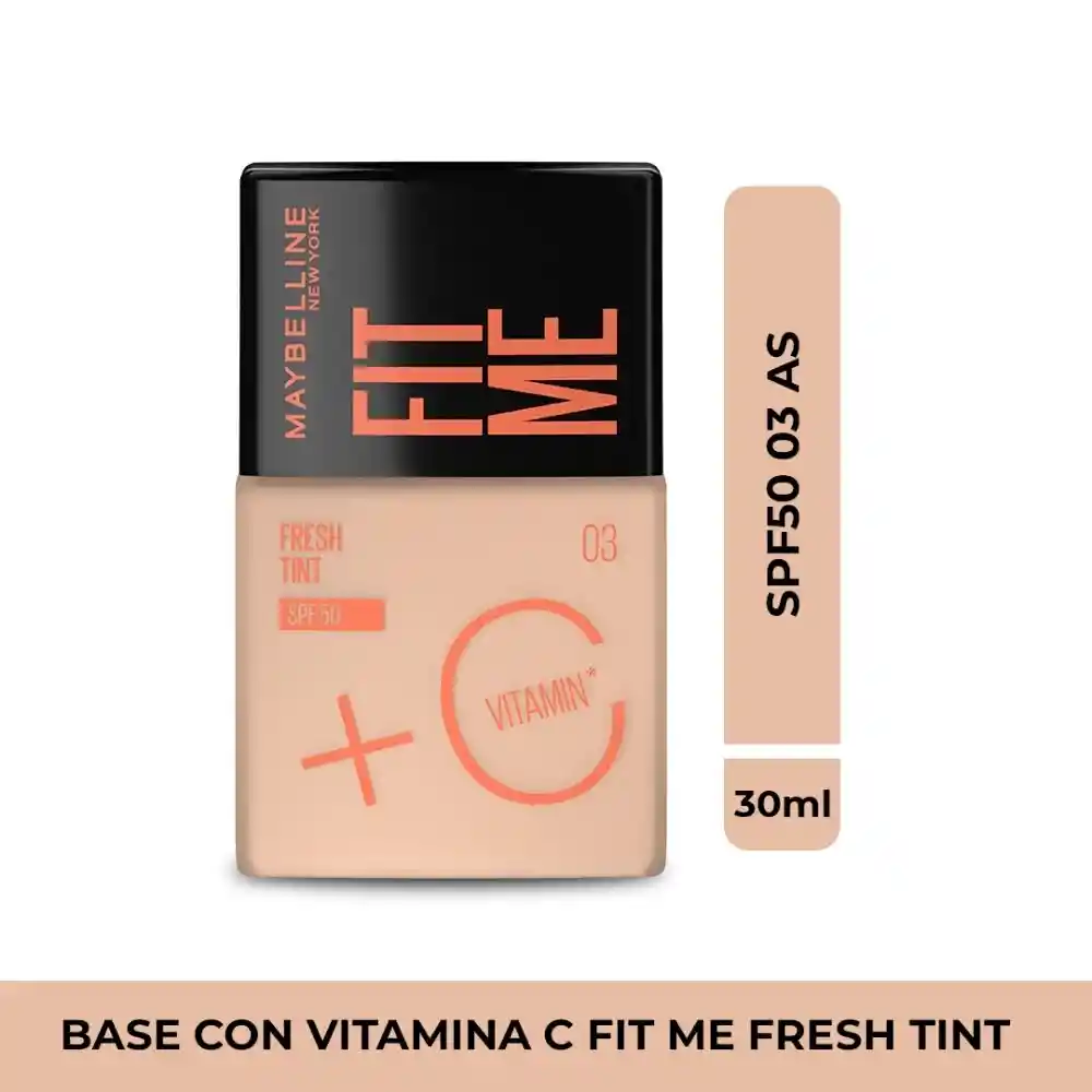 Base Líquida Maybelline Fit Me Fresh tint 3