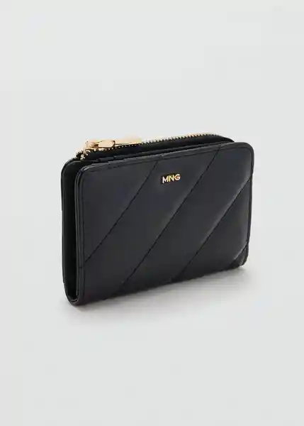 Billetera P Diagonal Negro Talla 99 Mujer Mango