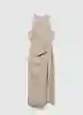 Vestido Lapi-h Beige Talla XS Mujer Mango