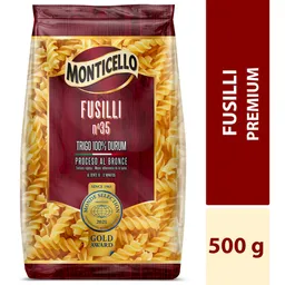 Monticello Pasta Trigo Fusilli Número 35 100% Duro