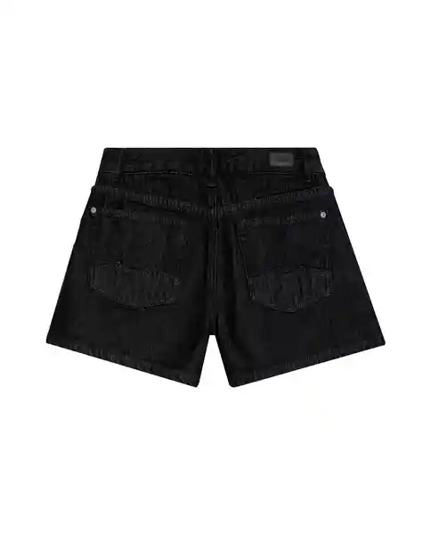 Short Studded Denim Negro Sombrío Ultraoscuro Talla 10 Chevignon