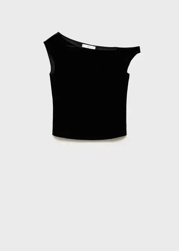 Top Xvelvi Negro Talla 24 Mujer Mango