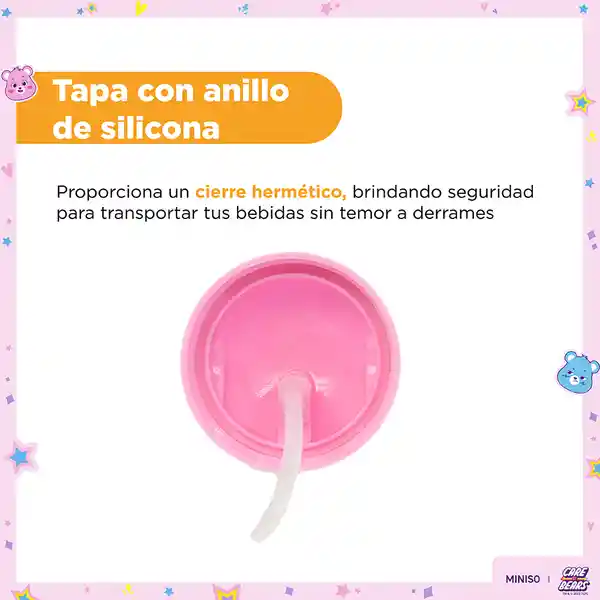 Vaso Plástico Para el Hombro Colección Care Bears Rosa Miniso