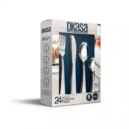 Juego De Cubiertos 6 Puestos 24 Piezas