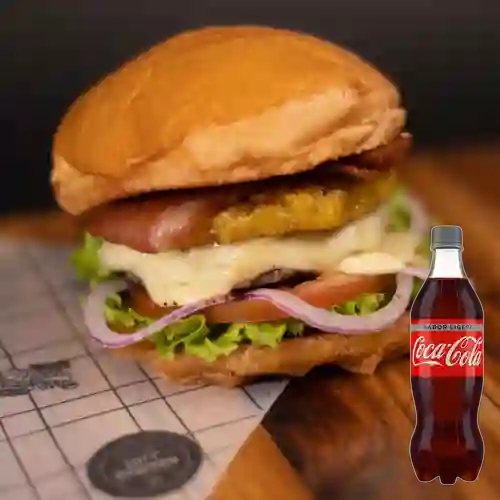 Combo Hawaii Burger + Coca-Cola Sabor Ligero 400 ml