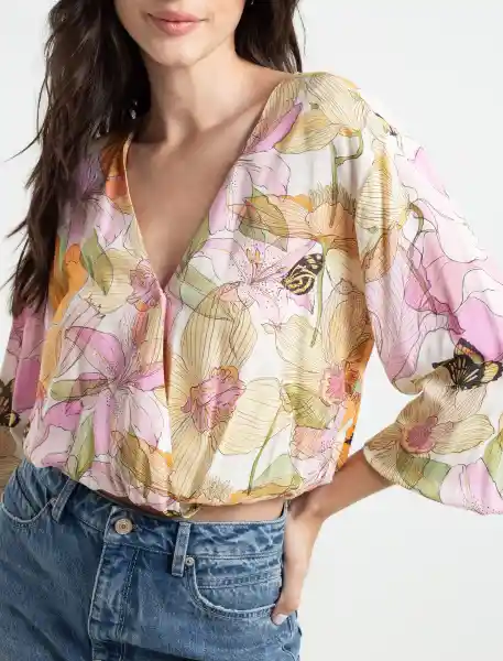  Camisa Eden Bailarina Rosa Medio Mujer Talla S Naf-Naf 