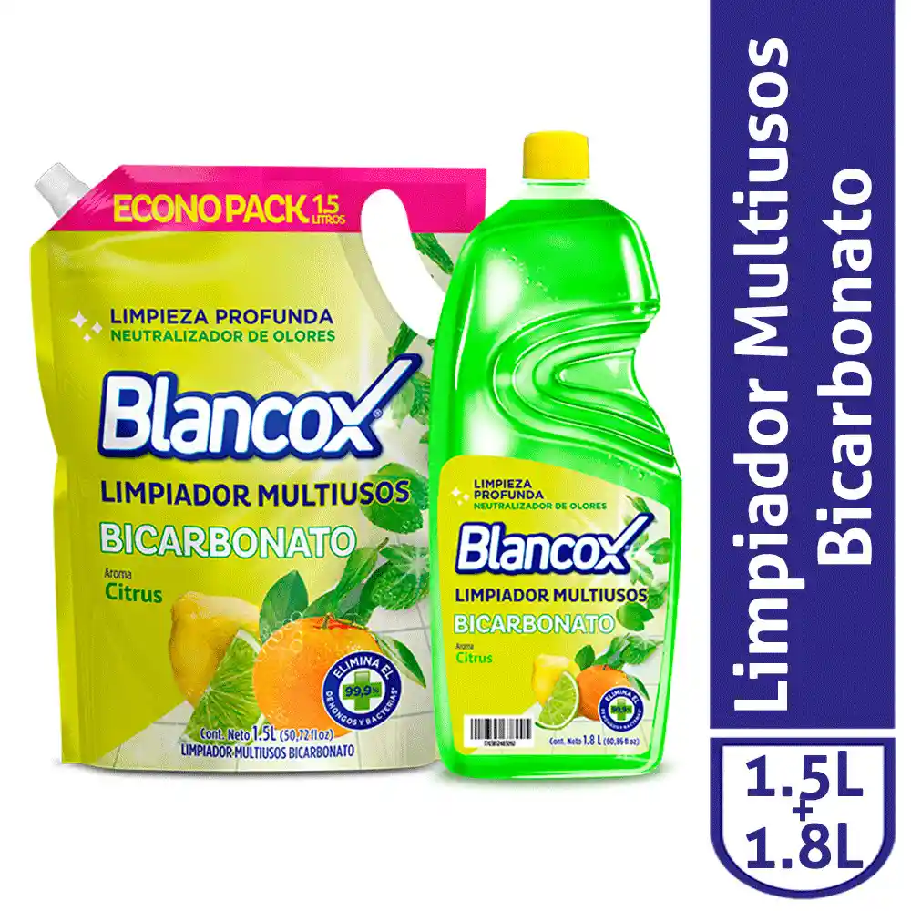 Blancox Limpiador Multiusos Bicarbonato 1.8 L +Dp 1.5 L