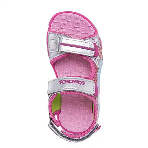 Los Gomosos Sandalias Neko Niña Fucsia Plata Talla 26