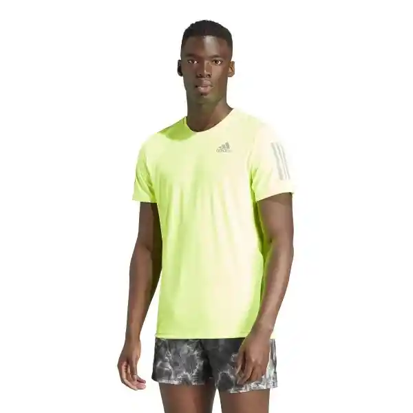 Adidas Camiseta Own The Run Tee Para Hombre Verde Talla M