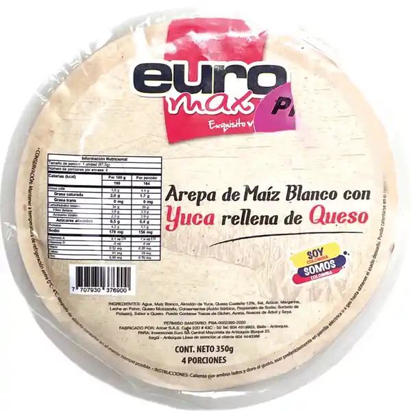 Euromax Arepa Yuca Rellena de Queso