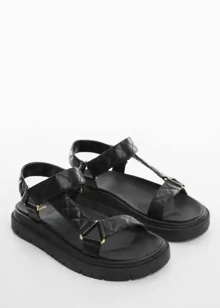 Sandalias Cesar Negro Talla 39 Mujer Mango