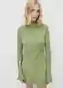 Vestido Semartin Khaki Talla M Mujer Mango