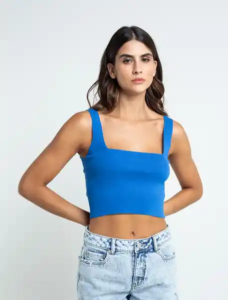 Blusa Tejido Mujer Azul Chauen Oscuro Talla S 489E044 Naf Naf