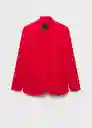 Blazer Americana Iguana Rojo Talla XS Mujer Mango