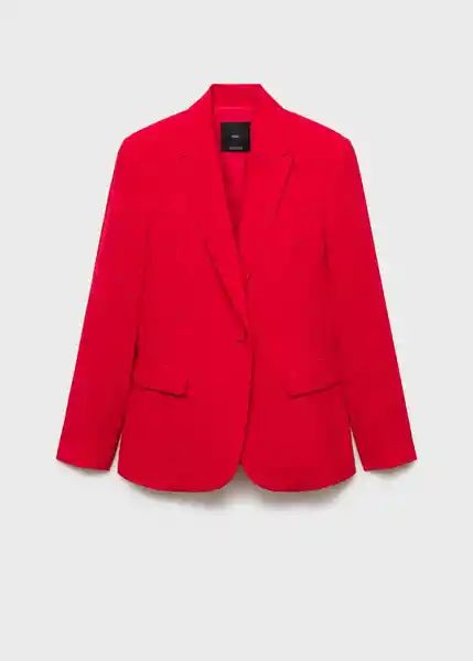 Blazer Americana Iguana Rojo Talla XS Mujer Mango