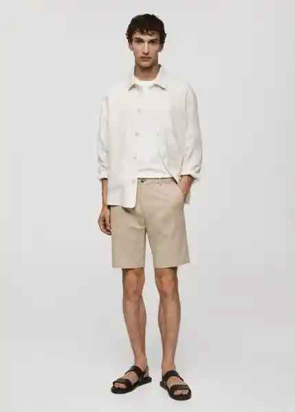 Bermuda Gracia Beige Talla 40 Hombre Mango