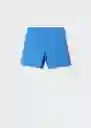 Short Malu5-h Azul Talla 36 Mujer Mango