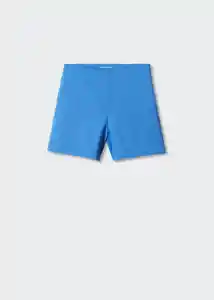 Short Malu5-h Azul Talla 36 Mujer Mango