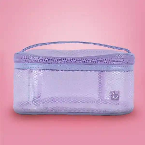 Cosmetiquera Plastificada Serie Miniso Morado Miniso