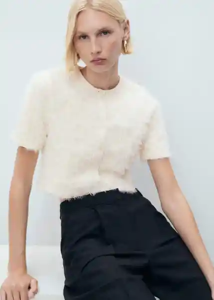 Cárdigan Paris Beige Talla S Mujer Mango