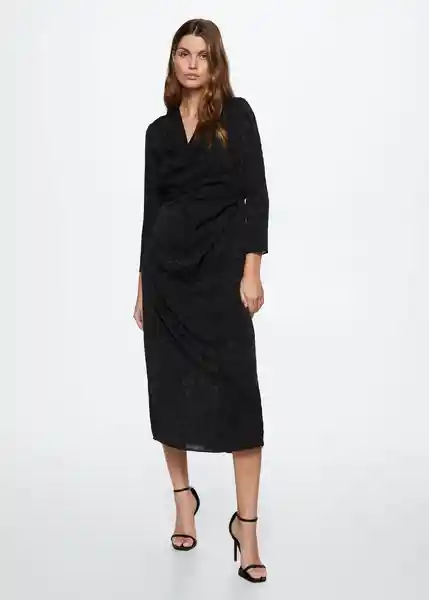 Vestido Dante-W Negro Talla L Mujer Mango