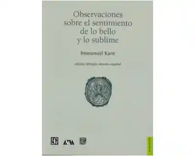 Observaciones Sobre el Sentimiento de lo Bello y lo Sublime