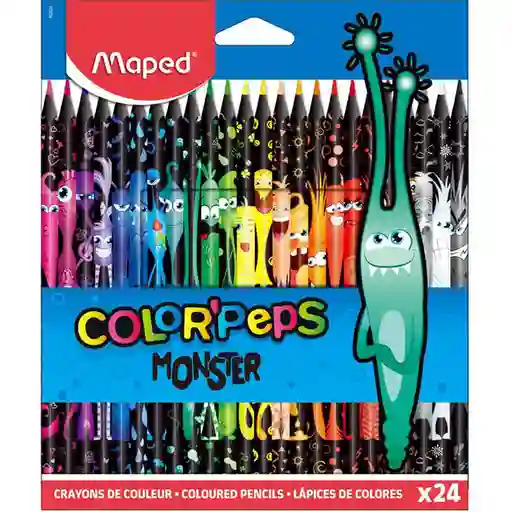 Maped Set Plast Color Pencil Black Monster 240125092