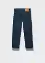 Jeans Regular Tejano Oscuro Talla 10 Niños Mango