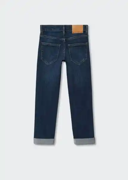 Jeans Regular Tejano Oscuro Talla 10 Niños Mango