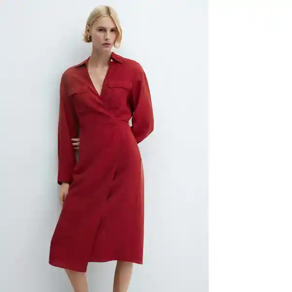 Vestido Maria Rojo Talla S Mujer Mango