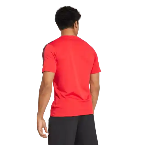 Adidas Camiseta Tr-Es Base 3S Manga Corta de Hombre Rojo Talla S
