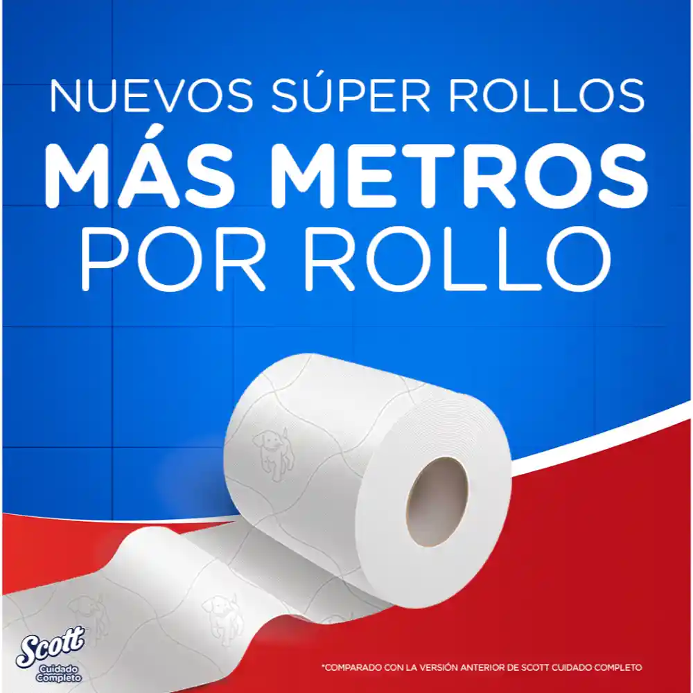 Scott Papel Higiénico Cuidado Completo Triple Hoja Rollos