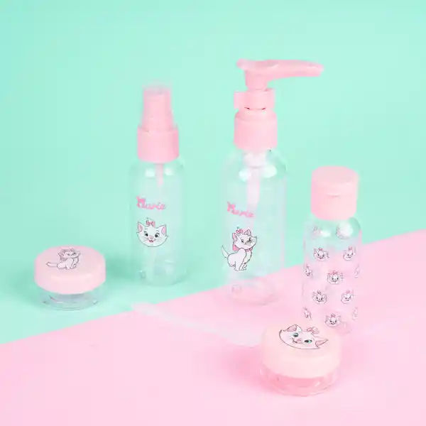 Set de Botellas de Viaje Disney Cat Marie Miniso